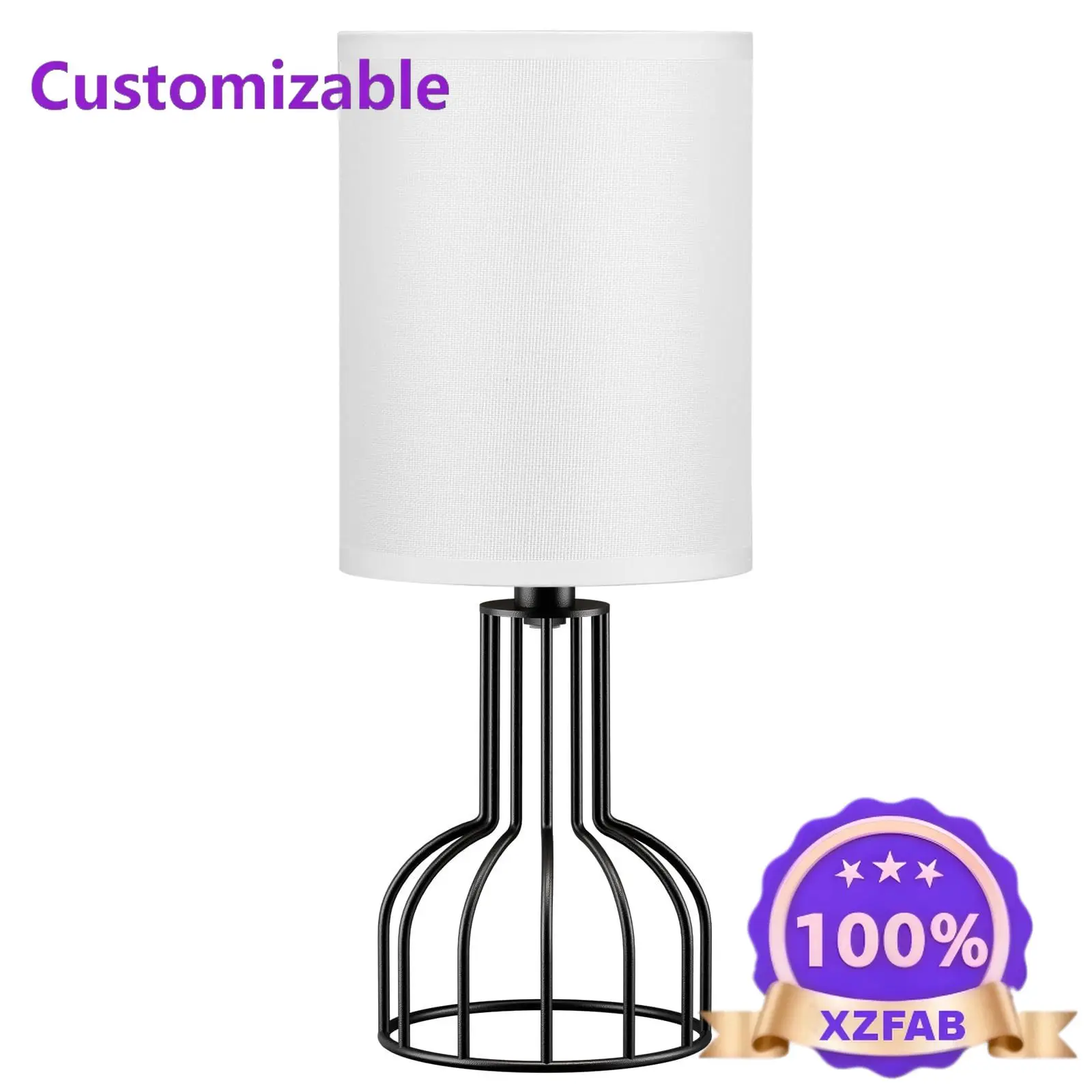 Factory Direct 2026 Nordic bedroom bedside lamp simple black metal creative ornament dormitory atmosphere desk lamp