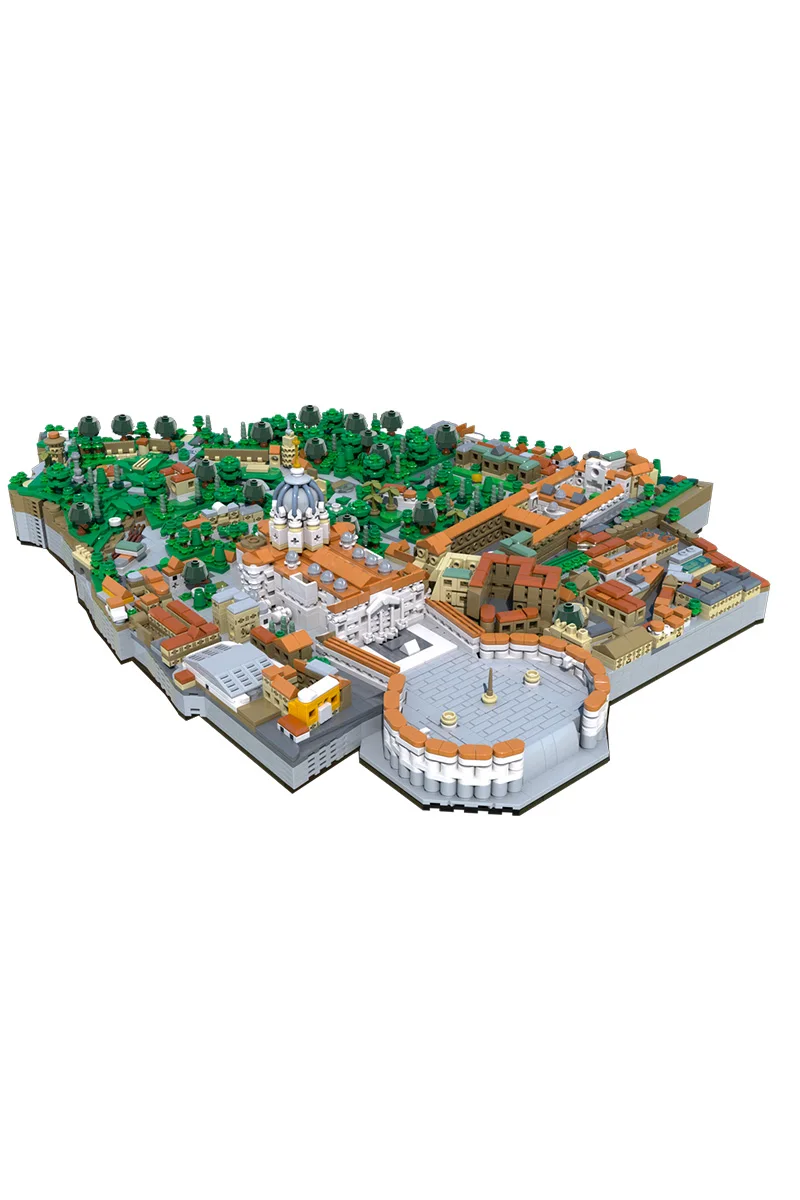 

MOC Vatican City Bricks Model Modular Vatican City Architecture Street View Building Blocks Assembly Toys Kids Birthday Gifts