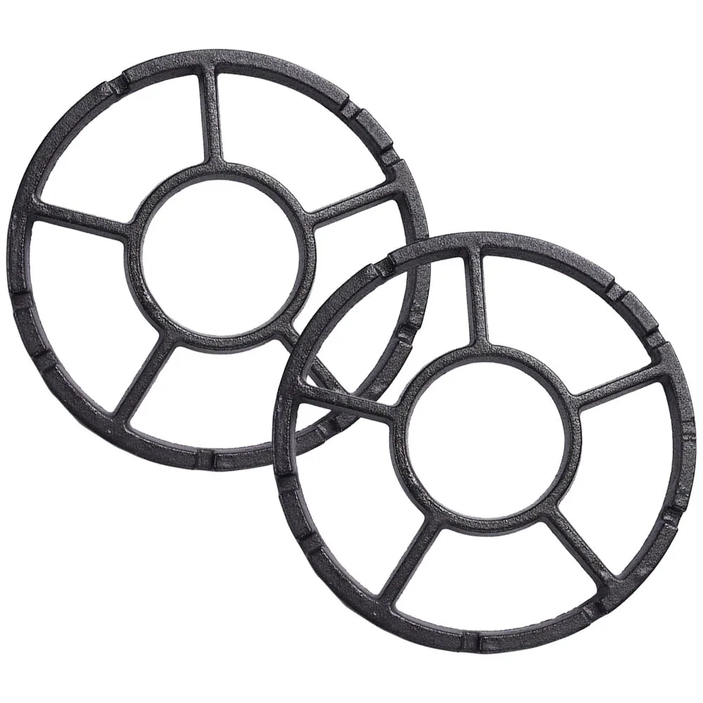 

2Pcs Cast Iron Wok Stand for Gas Hob Anti-Slip Kitchen Stove Rack Heavy Duty Metal Pot for Home Restaurant Use