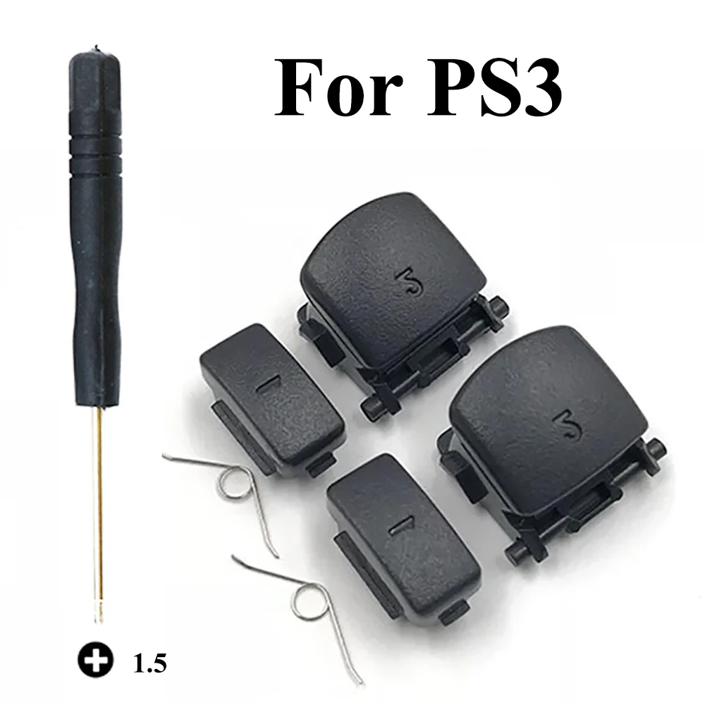 JCD pour contrôleur PS3 L1 R1 L2 R2 boutons de déclenchement bouton en caoutchouc conducteur pièces de réparation ABCD