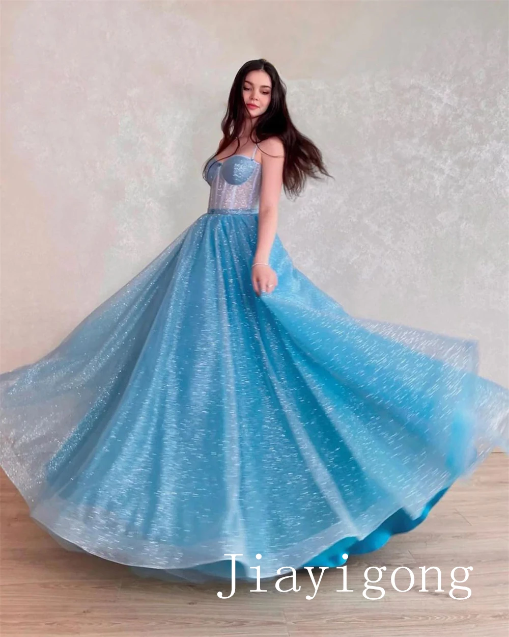 Prom Dress Saudi Arabia Yipeisha Sparkle Elegant Spaghetti A-line  es Draped Satin Floor Length Custom