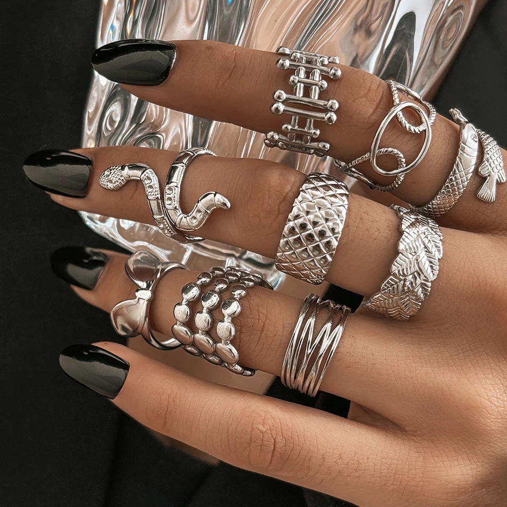 Stainless Steel Ring Trending Product Simple Atmosphere Openworked Geometric For Women Jewelry Banquet Creative Luxuries Gifts