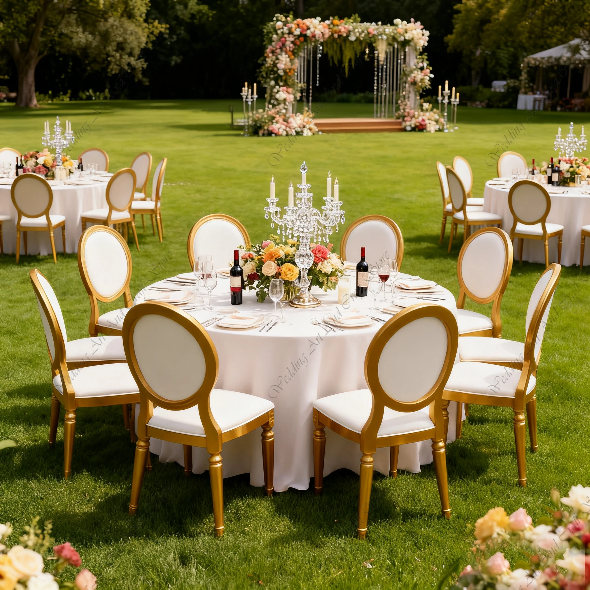 100pcs f30 Wedding Chair Aluminum French Louis Chair Event Metal Louis Event Banquet Hotel Dining Chairs ivy 378