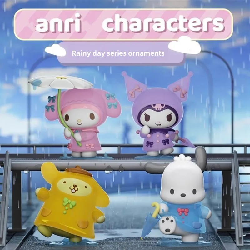 Hello Kitty Doll Ornament Cartoon Character Kuromi My Melody Kawaii Cute Creative Exquisite Desktop Doll Figure Children's Gift