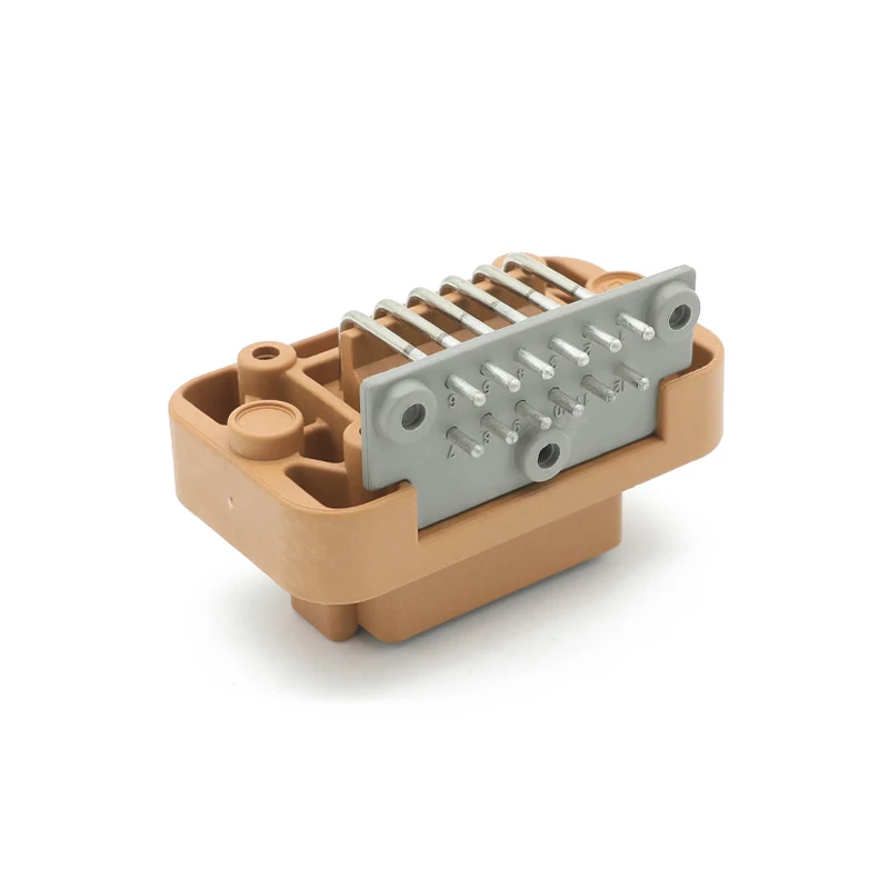 

DT13-12PD DEUTSCH 12Pin Brown Waterproof circuit board PCB bending Angle 90° Angle Automotive Connector