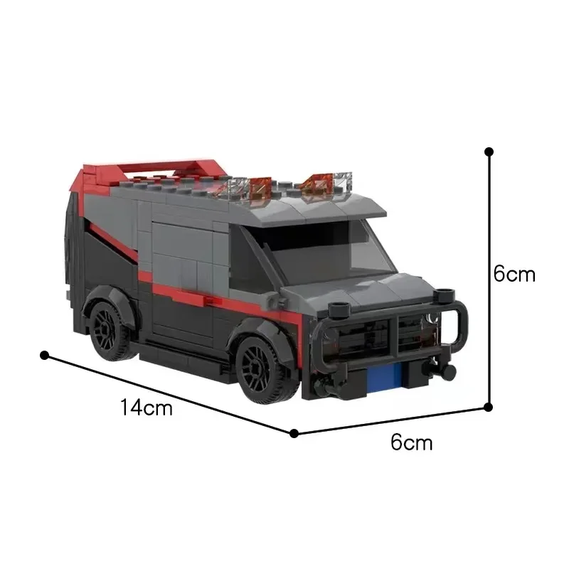 Ensemble de construction de briques MOC A-Team pour enfants, véhicule d'équipe SWAT, modèle de voiture jouet, département de police, cadeau de jouet, 242 pièces