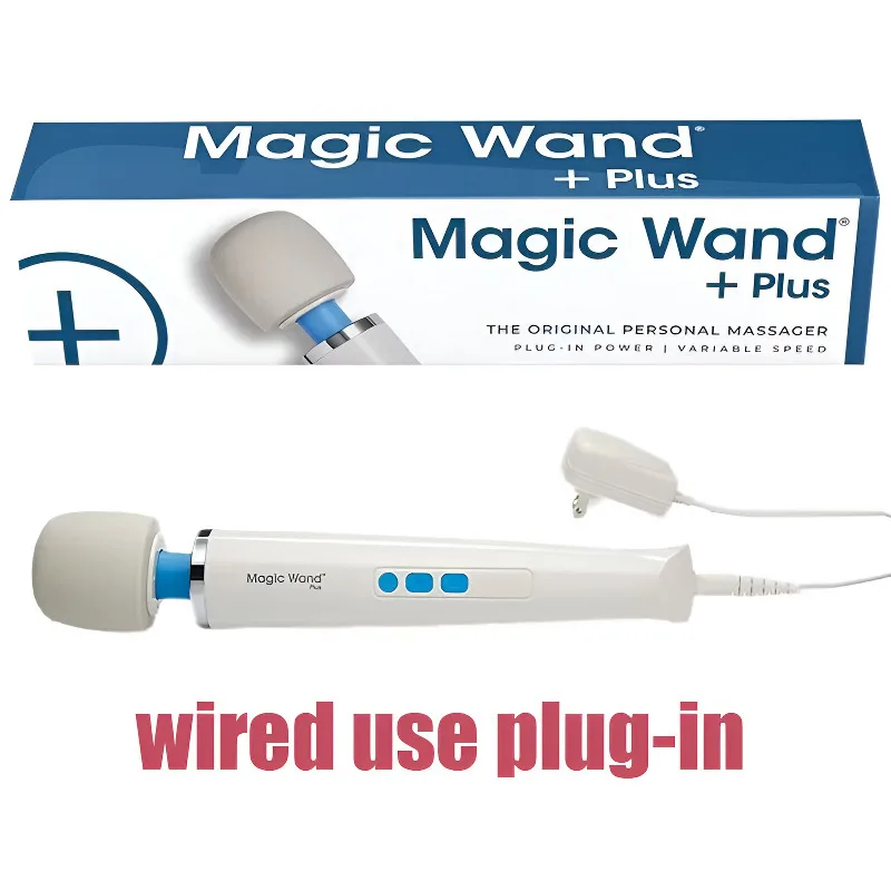 

American Magic Wand Massager HV265 Plus Massage Stick Wired Use Plug-in Flexible Neck Silicone Head Muscle Relaxing Vibration