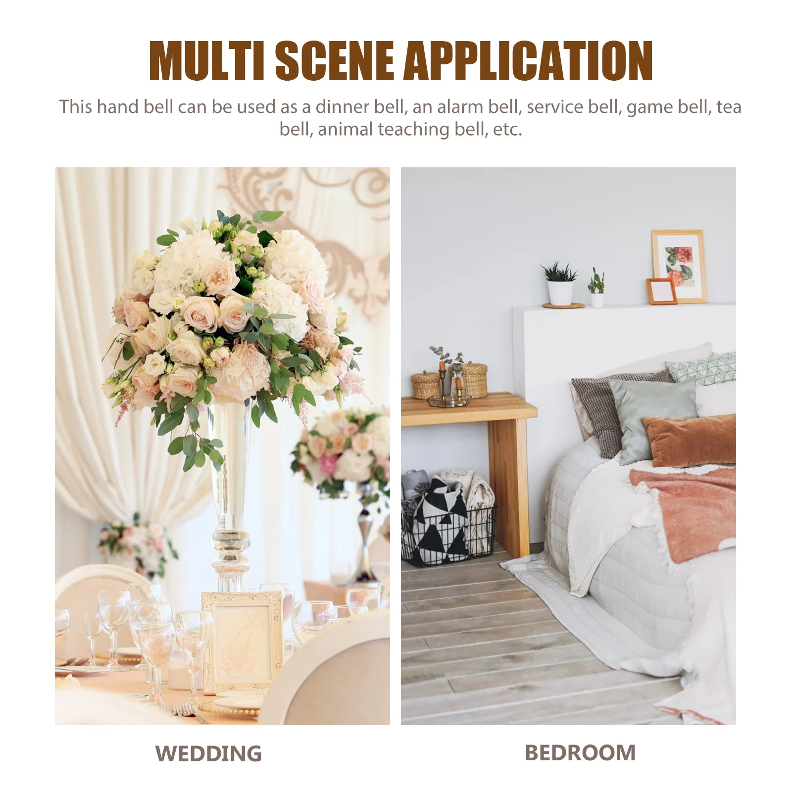 حلقة لقبلة جرس يدوي محمول خفيف الوزن لحفلات الزفاف والهتاف وخدمة العشاء وجرس منبه معدني هدية رومانسية #4