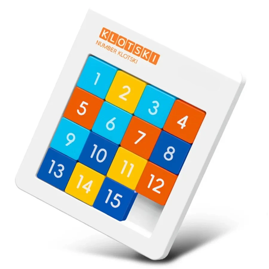 Numéro Klotski 4x4 Macaron vitesse magnétique bloc coulissant jeu éducatif Puzzle jouet testeur de cerveau pour enfants enfants cadeau d'anniversaire