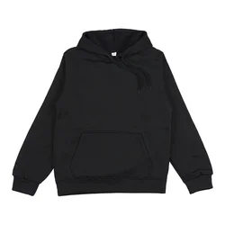 Sudaderas con capucha de manga larga para hombre y mujer, suéter Harajuku con cuello redondo, camisas de fondo negro, jerséis con capucha