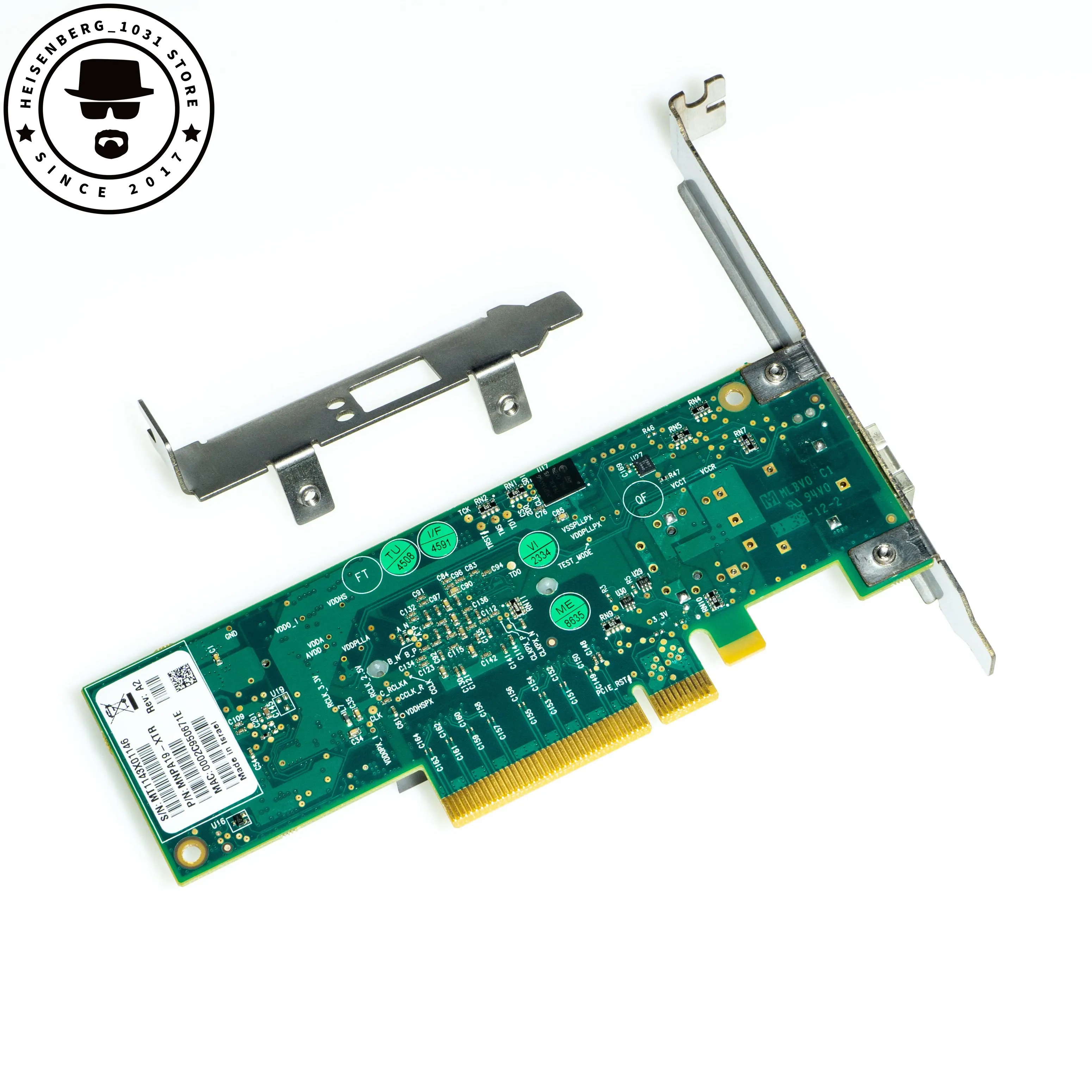 MNPA19-XTR/666172-001 10GB Mellanox PCIeX8 10Gbe SFP+ NIC with Optic Transceiver MFM1T02A-SR AOC 1-30M NAS UnRaid TureNAS