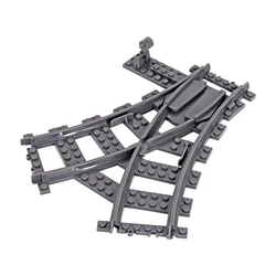 City Trains Flexible Tracks Forked Straight Curved Soft Rails Track Switch Building Block Bricks Kids DIY High-tech Creative Toy