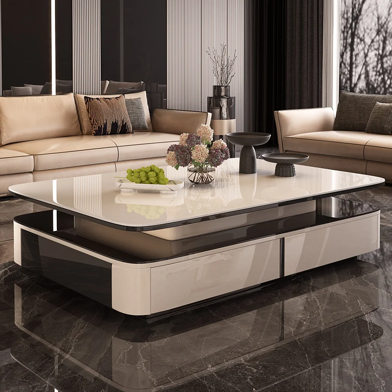 خزانة تلفزيون كلاسيكية باللون البيج بسيطة إيطالية فريدة من نوعها طويلة مصممة لتلفزيون غرفة المعيشة أرضية حديثة أثاث منزلي Mueble Para Tele