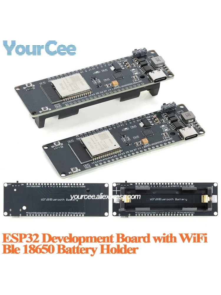 Płytka rozwojowa ESP32 z WiFi, Bluetooth, kompatybilna z protokołem BLE, uchwyt na baterię 18650, do nauki, ewaluacji i sterowania przemysłowego. — zdjęcie produktu 7