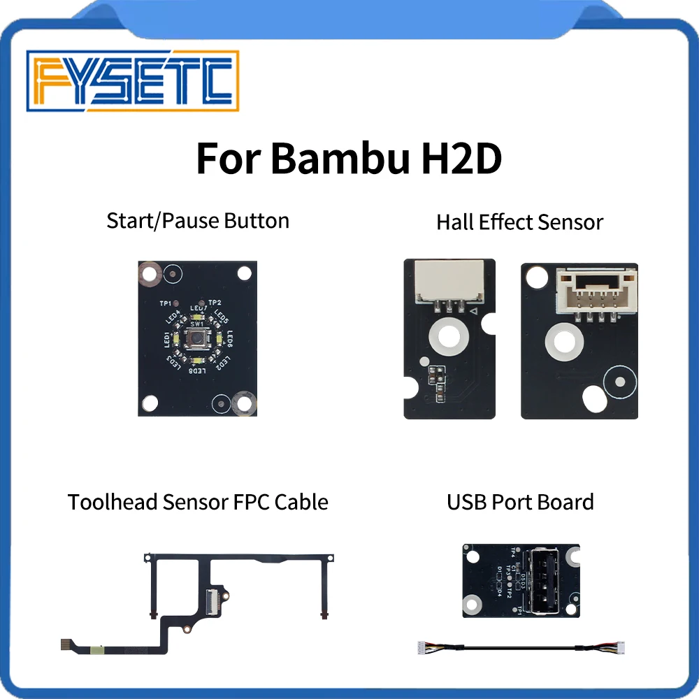 

For Bambu H2D Hall Effect Board/USB Interface Board/H2D Start-Pause Button/Three-in-one FPC Hall Effect Adapter Board for Bambu
