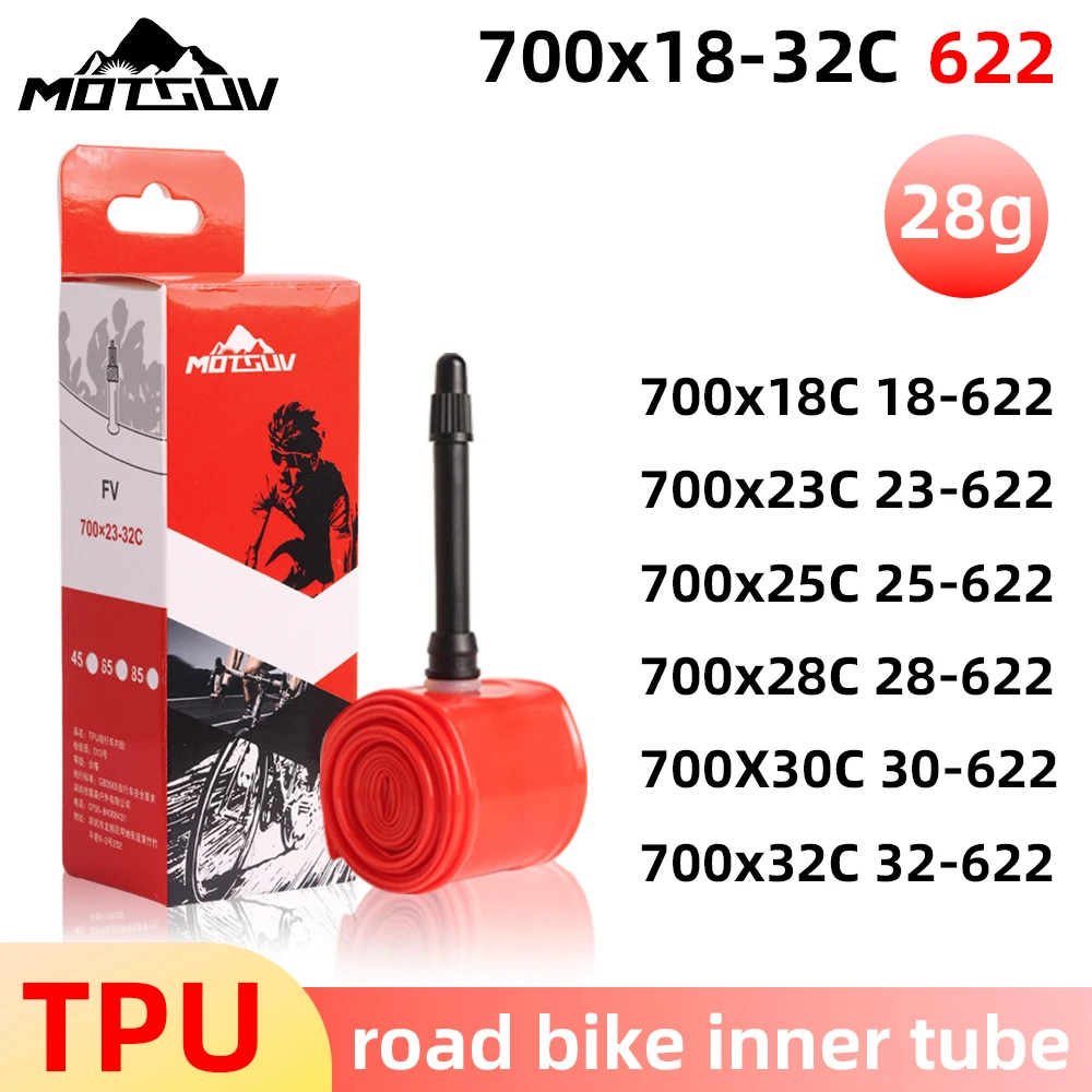 4 Stück Ultraleichte Fahrradschläuche 700c Rennrad TPU-Schläuche 45mm 65mm 85mm Französisches Ventil 23C 25C 28C 30C 32C Fahrradreifen – Detail 1