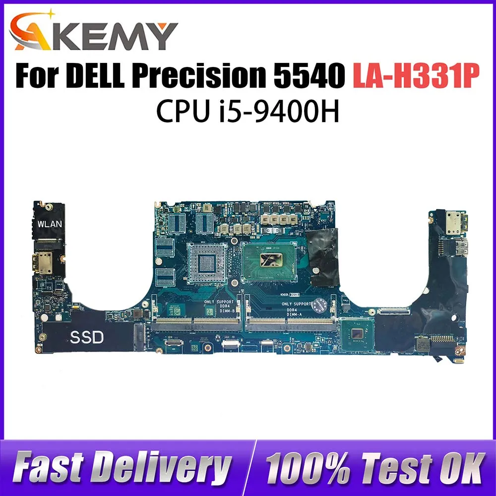 

LA-H331P Mainboard For Dell Precision 5540 XPS 7590 Laptop Motherboard With i5-9400H CPU CN-0205NX 0205NX Tested