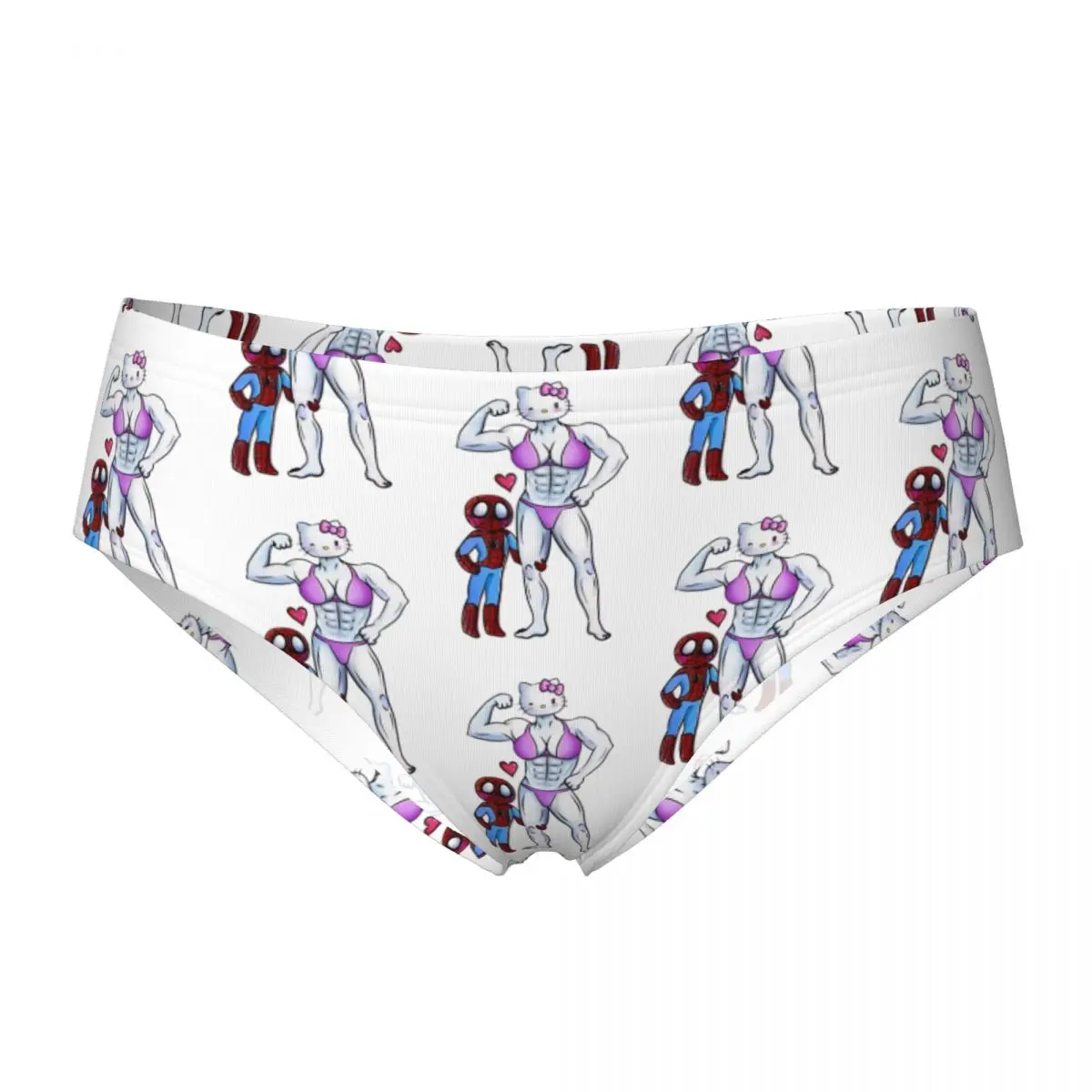 

Юмор Hello Kitty Gyms, трусики с рисунком Человека-паука, женское нижнее белье, трусы из полиэстера для женщин, большие размеры