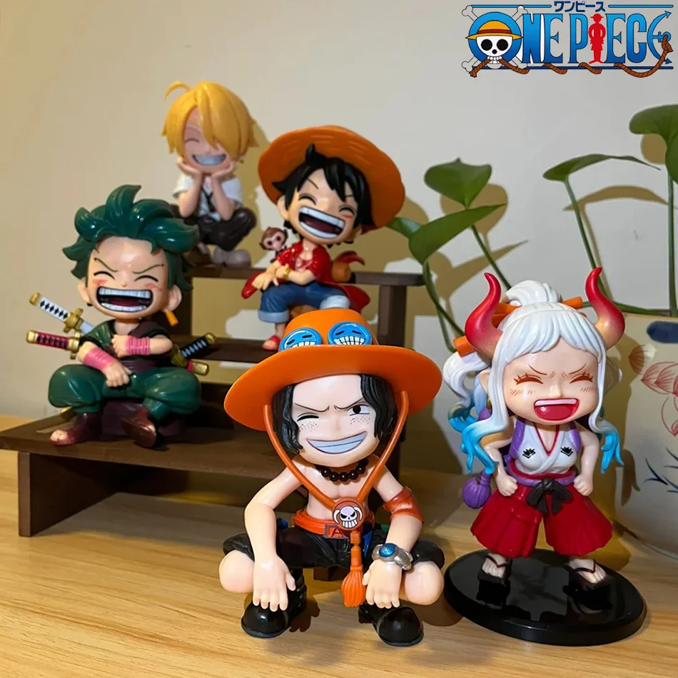 Figura de Anime One Piece de 10 cm, Versión Q, Nika Luffy, Zoro, Sanji, Ace, Yamato, Figura de PVC, Modelo de Estatua, Juguete, Adorno para Coche, Regalo de Cumpleaños
