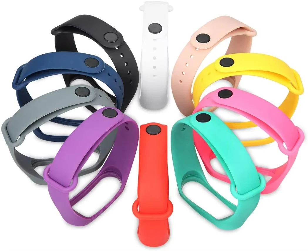 Pulseiras de relógio para xiaomi mi band 7 pulseira esporte silicone miband relógio inteligente substituição pulsera correa mi band 7 6 5 7 4 3 cinta
