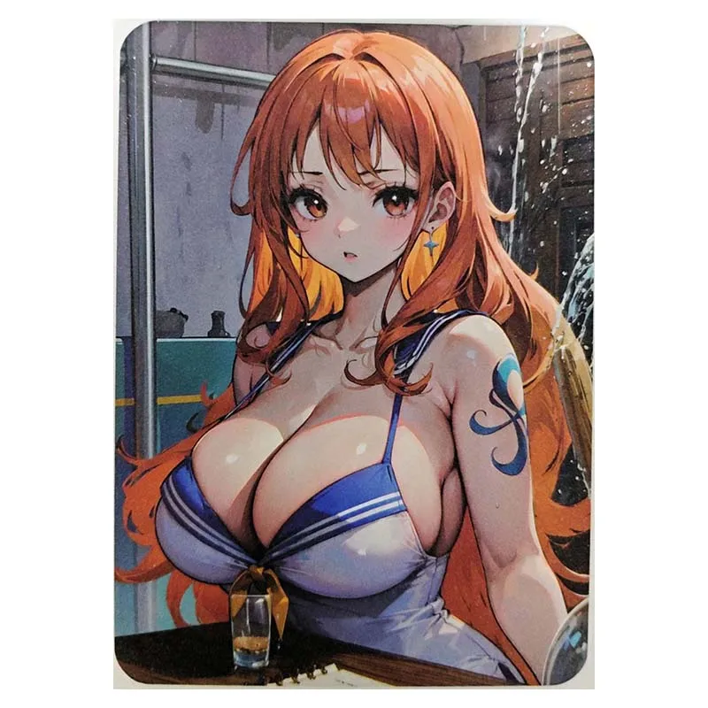 Anime Dea Storia Rare Formato A6 Lamina di Rifrazione Nami Yamato Bulma Ayanami Rei Giocattoli per ragazzi Carte Da Collezione Regalo Di Compleanno