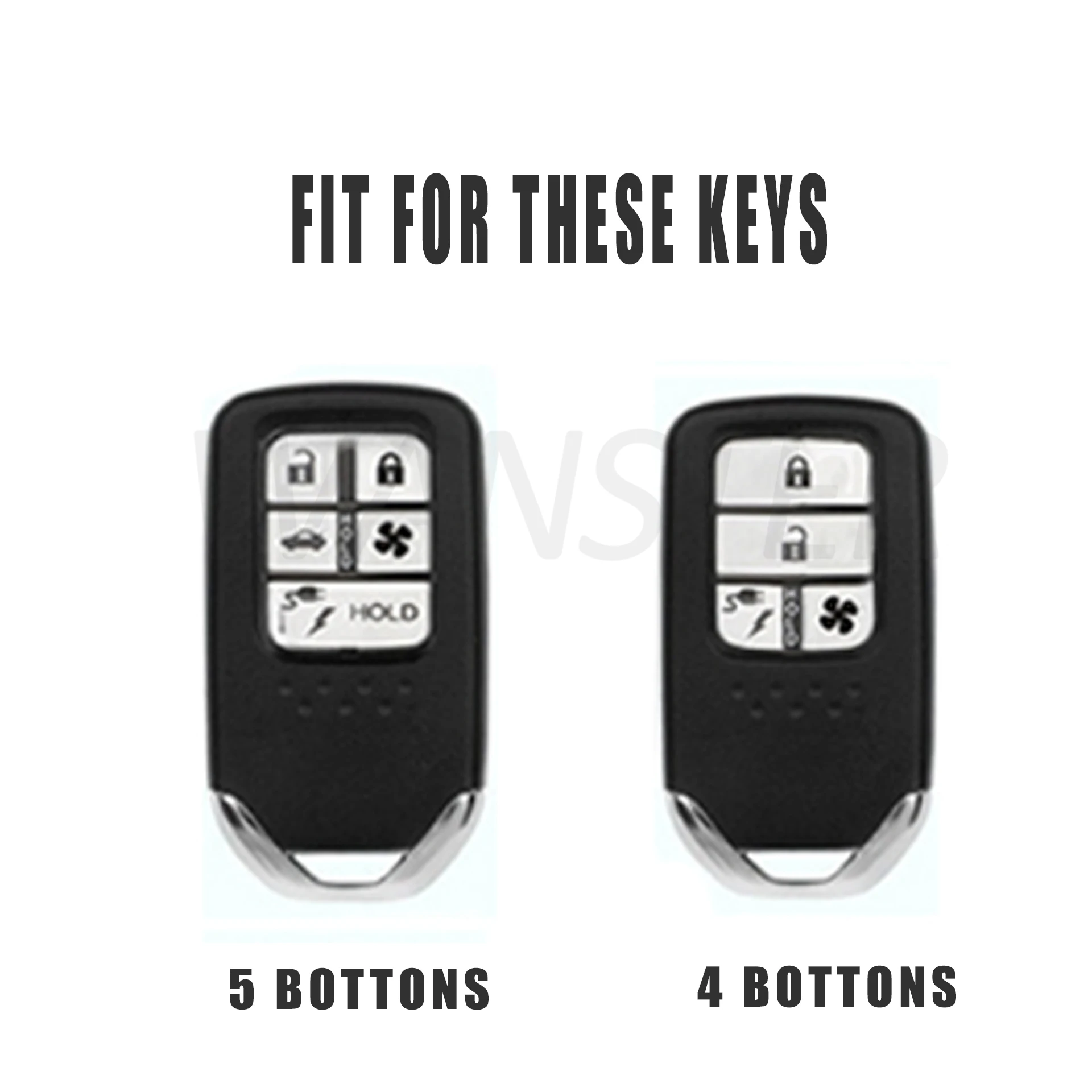 4/5 BOTTONS Leather Car Key Case Cover for 2022 Honda BREEZE EV CR-V CRV RHEV and Honda E:NS1 ENS1 E:NS ENS 1 Accessories