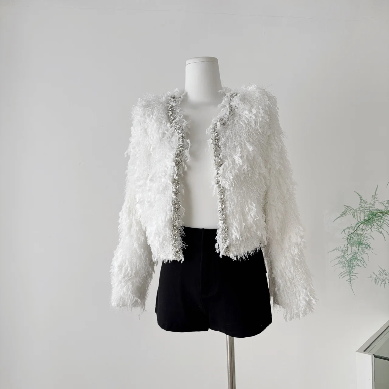 

Шикарный винтажный модный сексуальный кардиган со стразами и длинными рукавами, женская блузка, базовая женская одежда