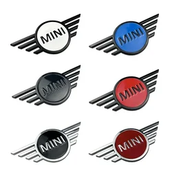 14.5x6.5cm Metal Car Front Cover Badge Sticker Rear Emblem for MINI Countryman Clubman JCW F55 F56 R55 R56 R60 F60 Logo