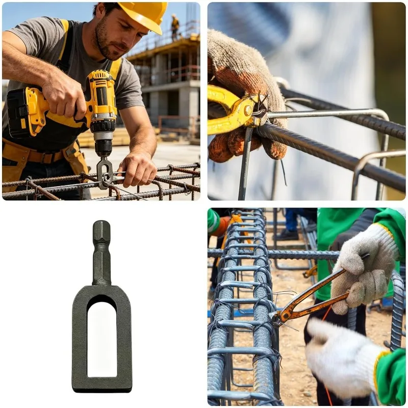 New designed wire knotter, drill bit accessory, used for tying steel bars and wires, quick knotting tool