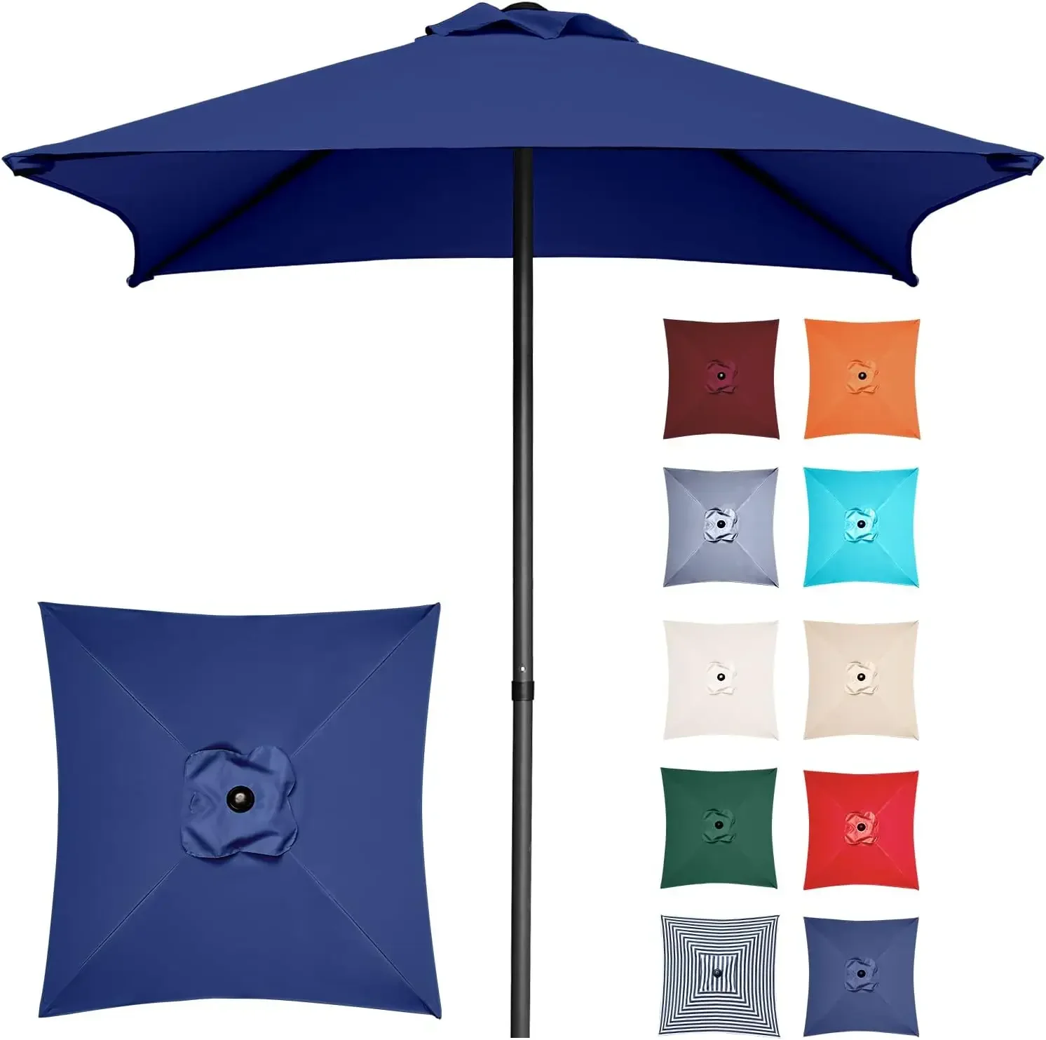 4.9 ft Patio Umbrella - Small Outdoor Table Umbrella with 4 Reinforced Ribs, UV Protection & Waterproof Pool Umbrella