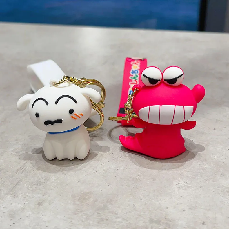 Crayon Shin-chan Nohara Shinnosuke Shiro Waniyama San Kreativer Cartoon-Schlüsselanhänger, Anime-Zubehör, Rucksackanhänger – Detail 10
