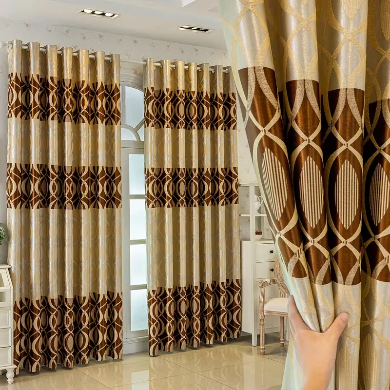 1pc European Luxury Embroidered Light-Shielding Curtains, UV Protection, Darken Room, Suitable for Living Room, Bedroom, Balcony