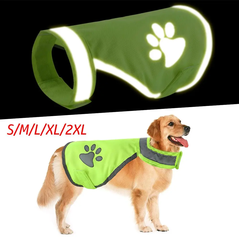 Reflective High Visibility Dog Clothes Outdoor Pet Hi Vis Coat Night Safety Dog Vest Coat Adjustable Comfortable Puppy Jacket