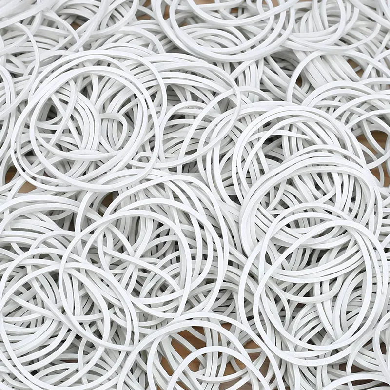 High Quality White Elastic Rubber Bands Stretchable Sturdy Rubber Rings For Office School Home Dia 15mm-60mm Width=Thick1.5mm