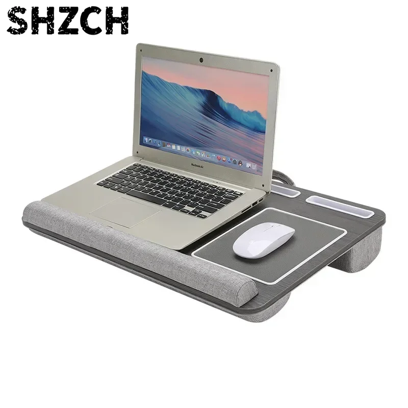 Multifunction Lap Desk Laptop Desk Bed Small Computer Table with Handle Soft Pad Computer Desks