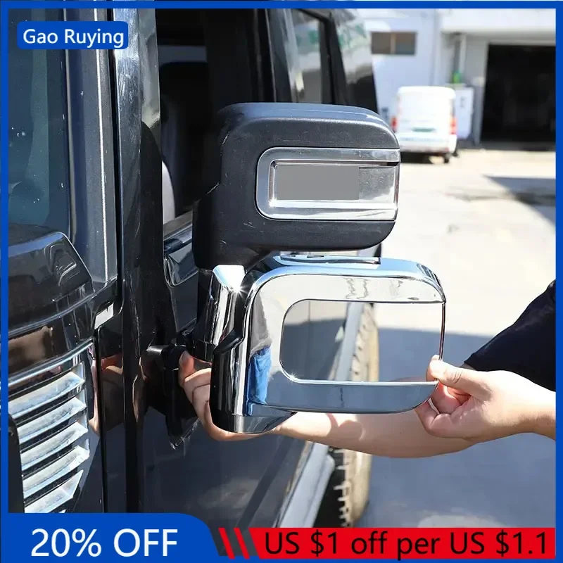 

ABS Carbon Fiber Car Rearview Mirror Rearview Mirror Cover Decorative Sticker Car Accessories For Hummer H2 2003-2009