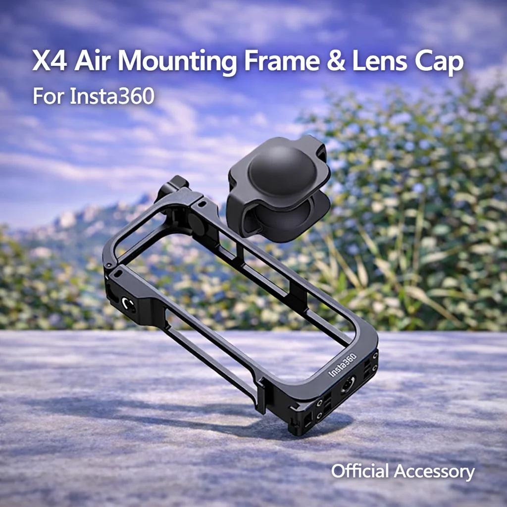 

Официальная металлическая рама для Insta360 X4 Air с креплением Cold Shoe, двойным креплением 1/4 дюйма, быстросъемной базой и шумоподавлением.