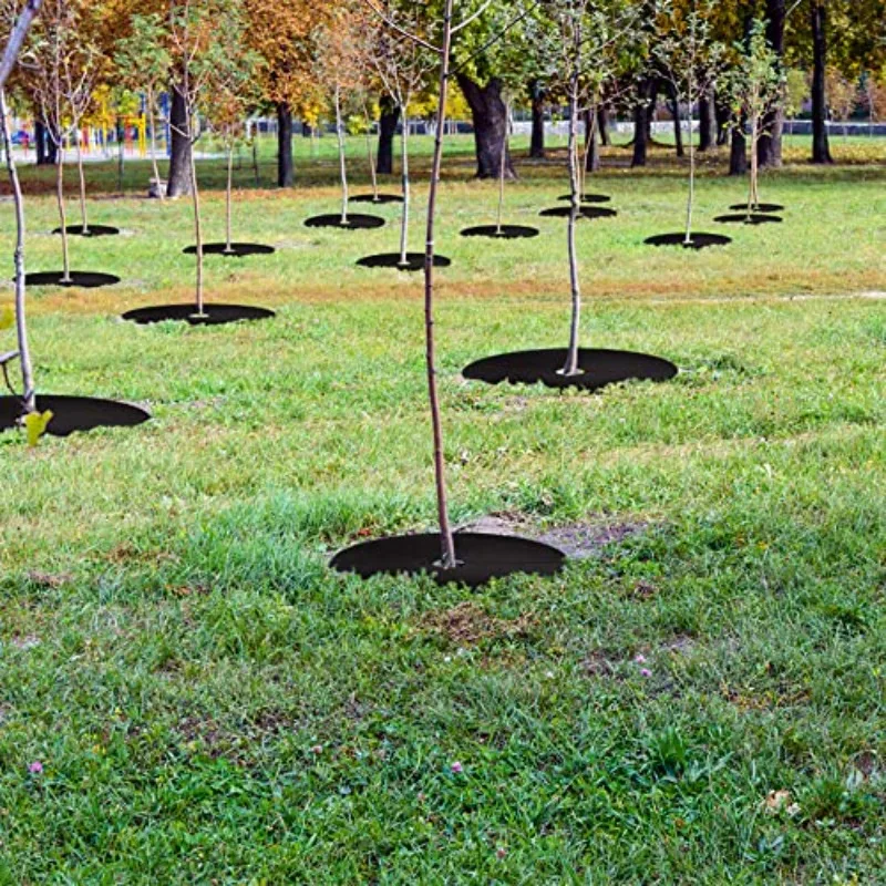 

Набор из 5 нетканых мульчирующих колец для деревьев – прочные ПЭТ-маты для защиты корней и борьбы с сорняками, 20,5 дюймов