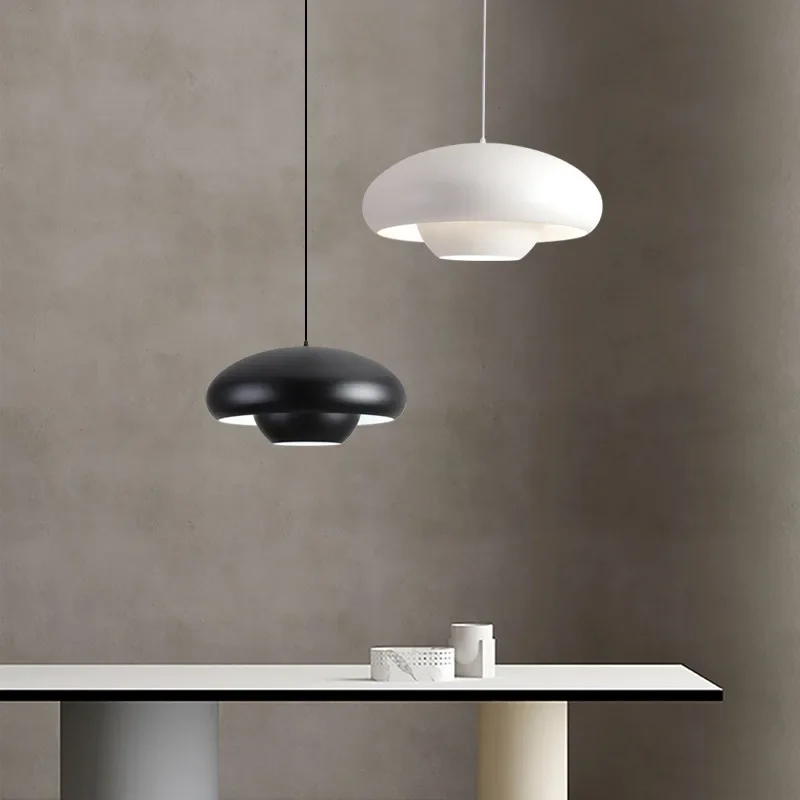 

Wabi-sabi Restaurant Suspension Chandeliers For Dining Room Nordic Minimalist Bar Hanging Lamps Vintage Mushroom Pendant Lights