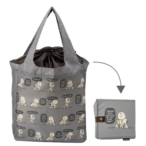 30L Large Capacity Foldable Drawstring Eco‑Bag Cute Snoopy Cartoon Portable Shopping Storage Bag Daily Grocery Tote Holiday Gift view 5