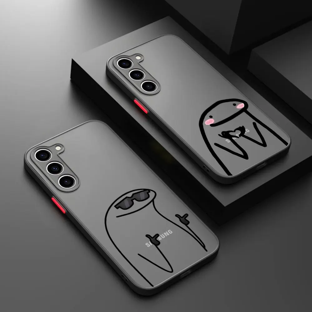 Cartoon Matchman Case for Samsung Galaxy Note 20 Ultra 5G 10 Plus 10Lite Matte Frosted Phone Cover J6 Plus M13 F62 F02s M23