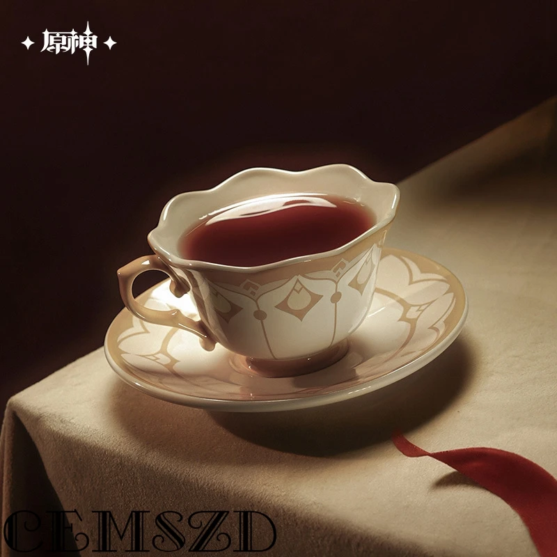 [Authentique] Jeu Genshin Impact Marionette Sandrone Impressions Series Ensemble Tasse et Soucoupe Thé de l'Après-midi Accessoires Personnages Anime