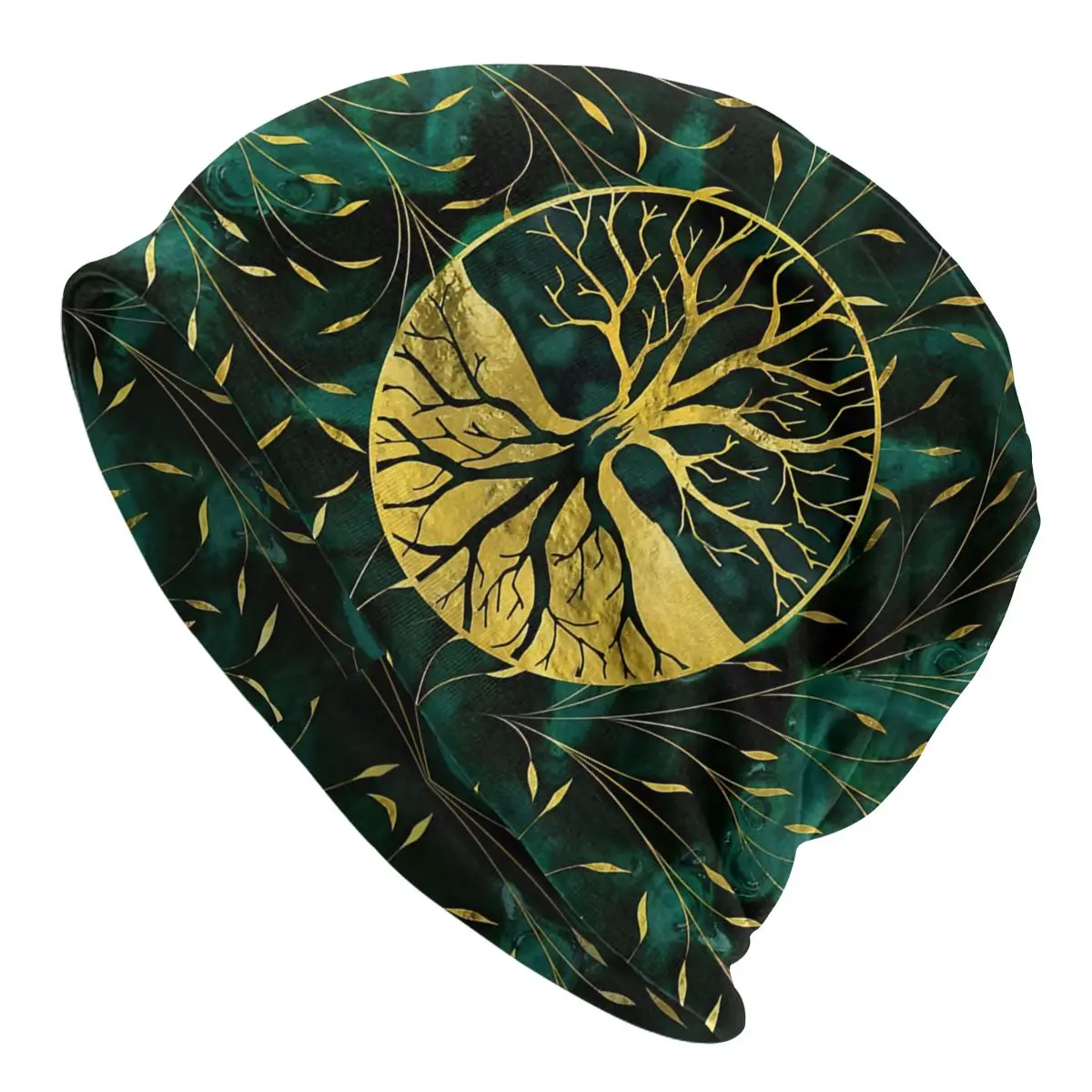 

Tree Of Life Green Unisex Bonnet Hip Hop Double Layer Thin Hats For Men Women