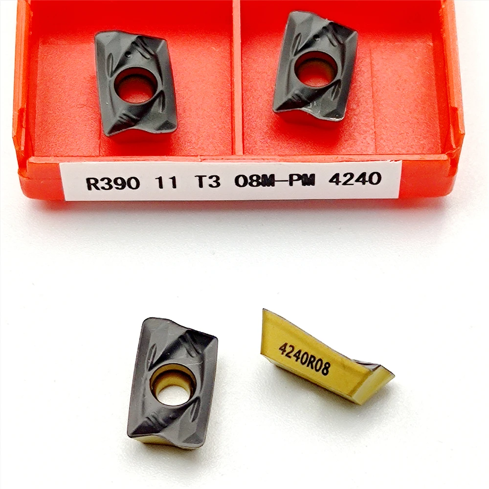 10Pcs High Quality R390 Milling Cutter CNC Lathe Tools  R390 11T308 PM4240  Original Carbide Alloy Inserts For Steel