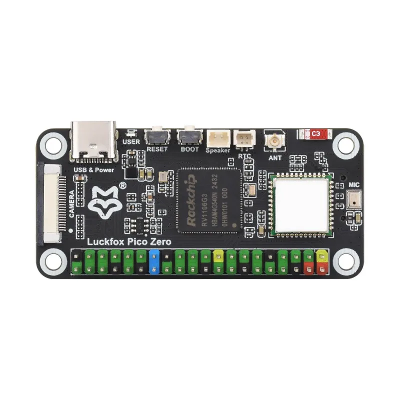 

Luckfox Pico Zero Linux Micro Development Board, Luckfox RV1106G3 Chip, 1 TOPS Computing Power, 8GB EMMC, With Wireless Module