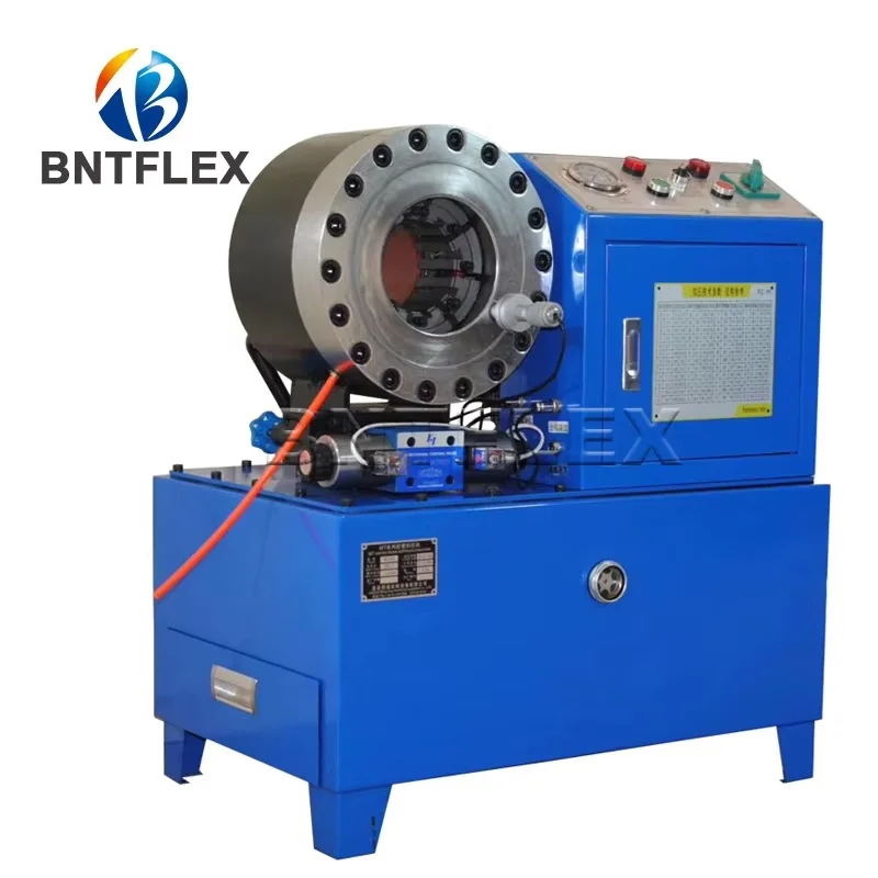 CE Certificates 2-Inch Pipe Crimping Machine 220V/380V Electric BNT68 Hydraulic Hose Press 10 Dies Used Condition Rubber