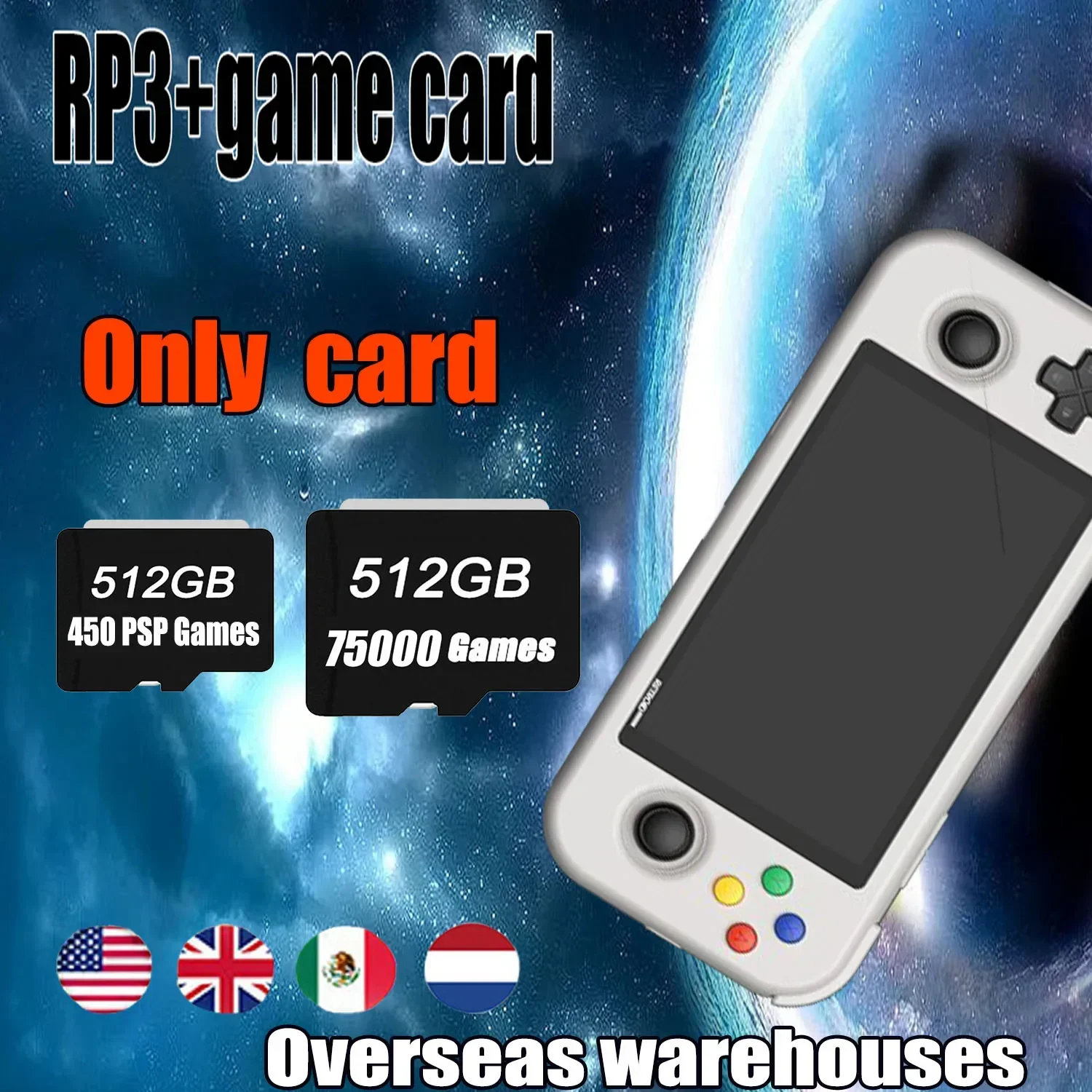 

Retroid Pocket 3 PLUS & Flip TF Card 512G 75000 GAMES 450 PSP 480 PS2 GAME Card Preloaded Games Retro Handheld Game Open Source