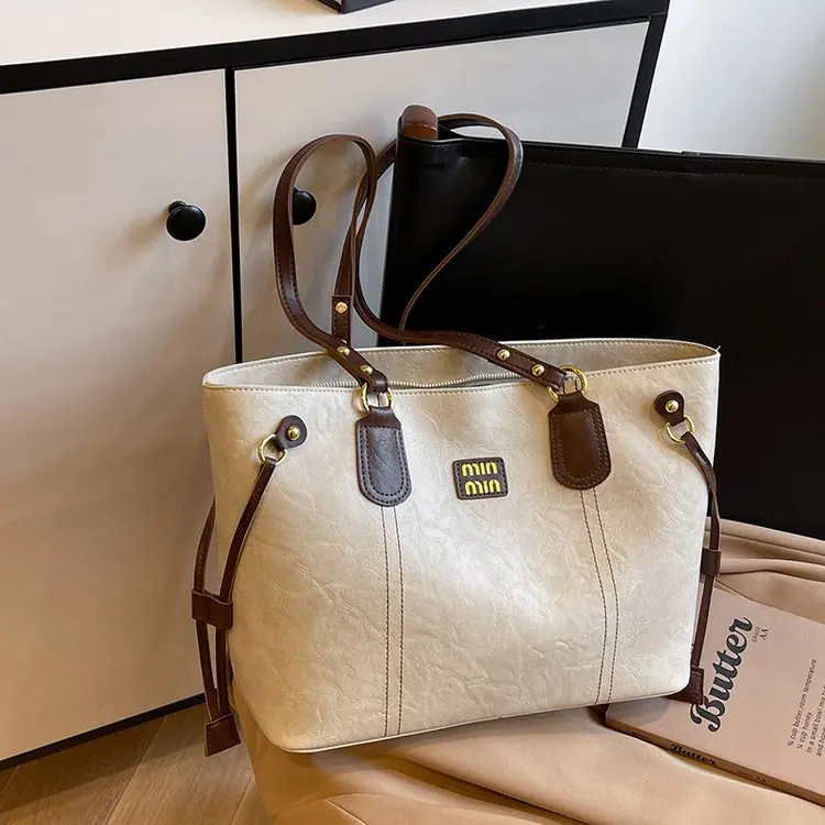 

‌2025 Canvas Retro Tote Bag for Women - Large Capacity Fashion Shoulder Underarm Bag, Casual Purse for Work,Beach&Daily Errands‌