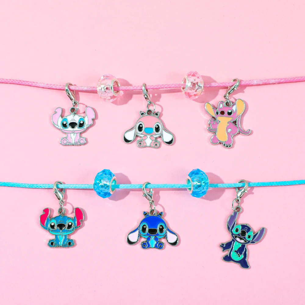 Disney Lilo & Stitch Figura simpatico cartone animato Scatola cieca Ciondolo punto Accessorio moda fai da te da collezione per regalo giocattolo amico