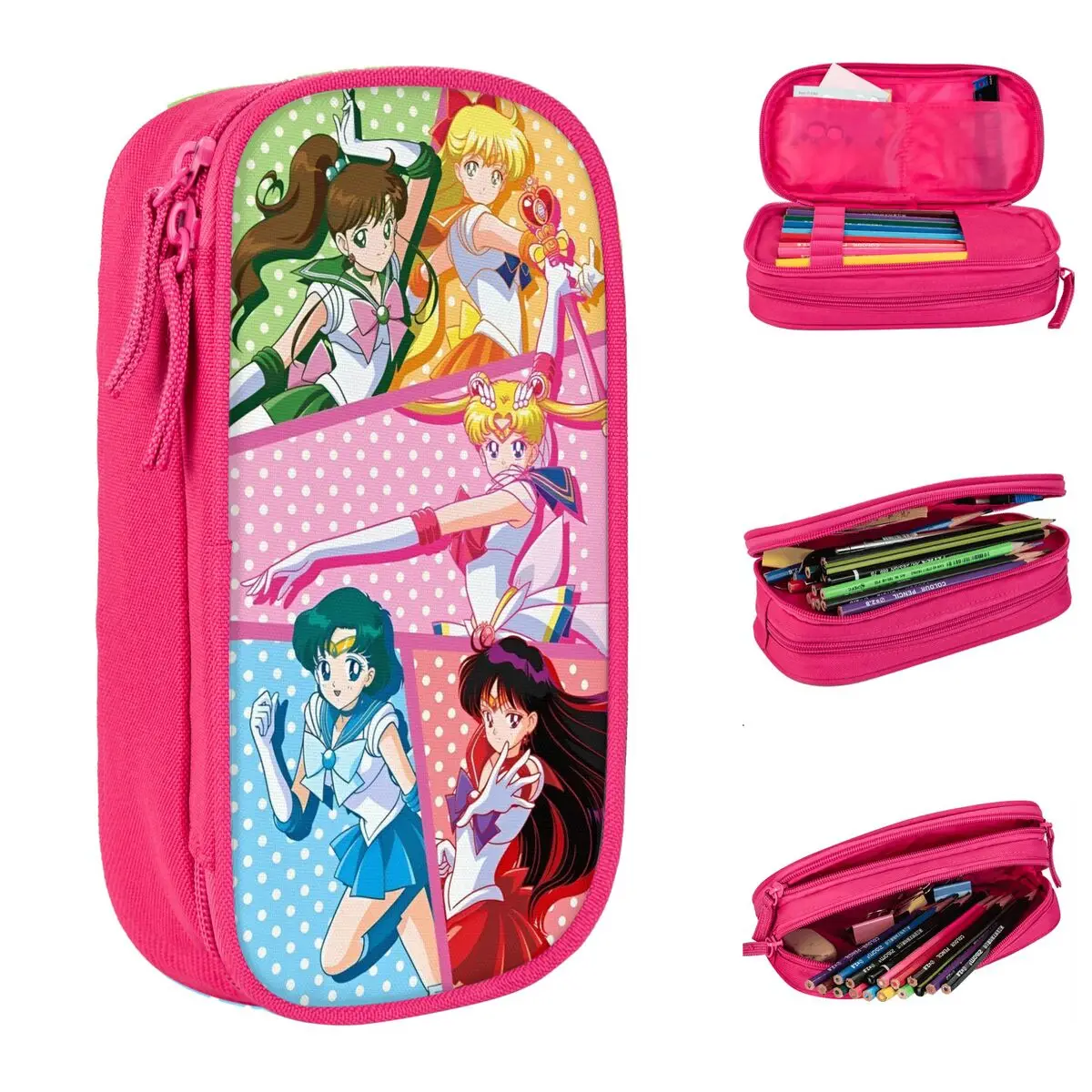 Sailors Moons Luna – trousse à crayons pour filles, boîte à stylos à la mode, grands sacs de rangement pour étudiants, cadeaux scolaires